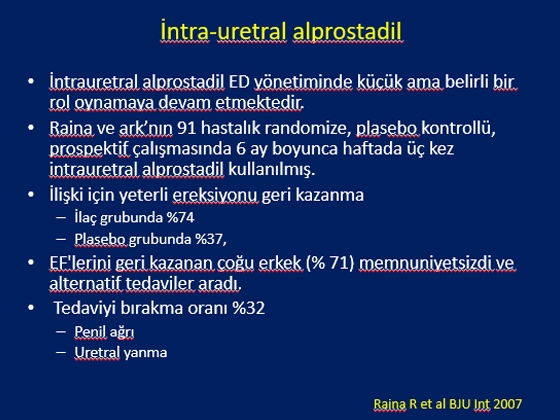 Radikal Prostatektomi Sonrası Erektil Disfonksiyon