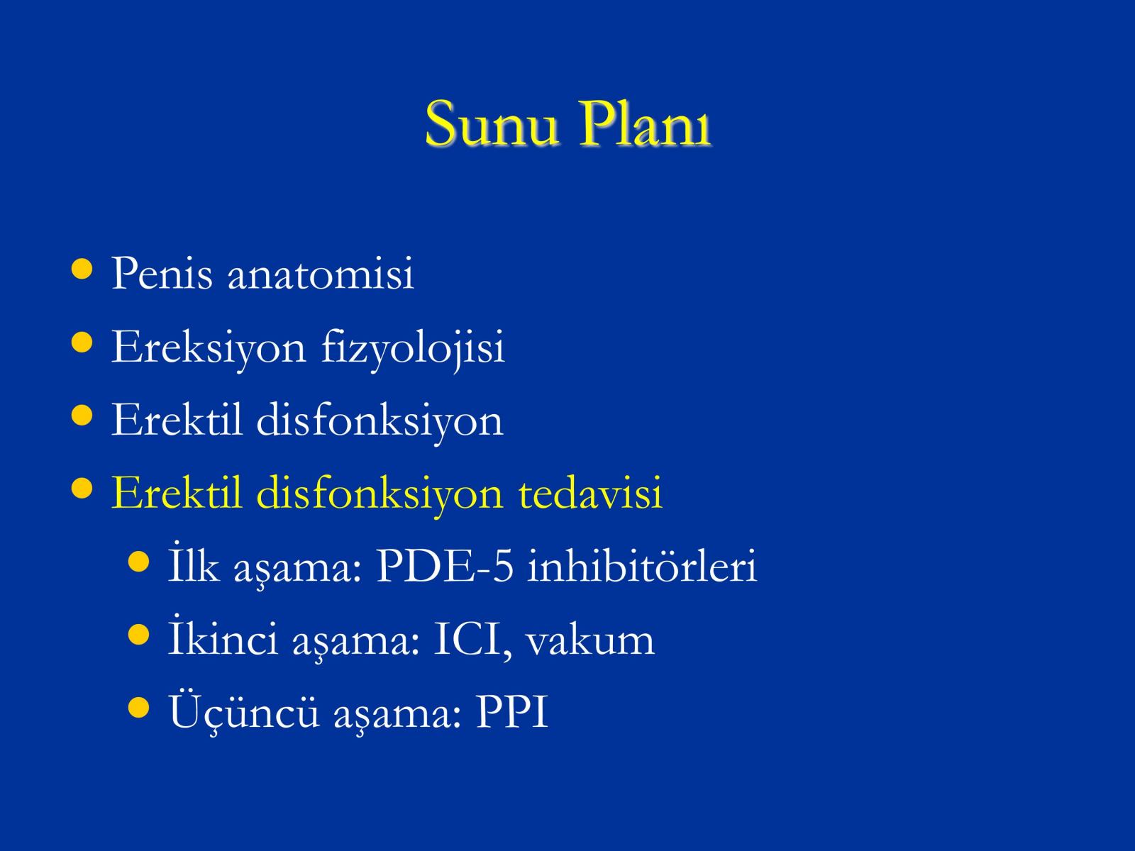 Erektil Disfonksiyon Tedavisi